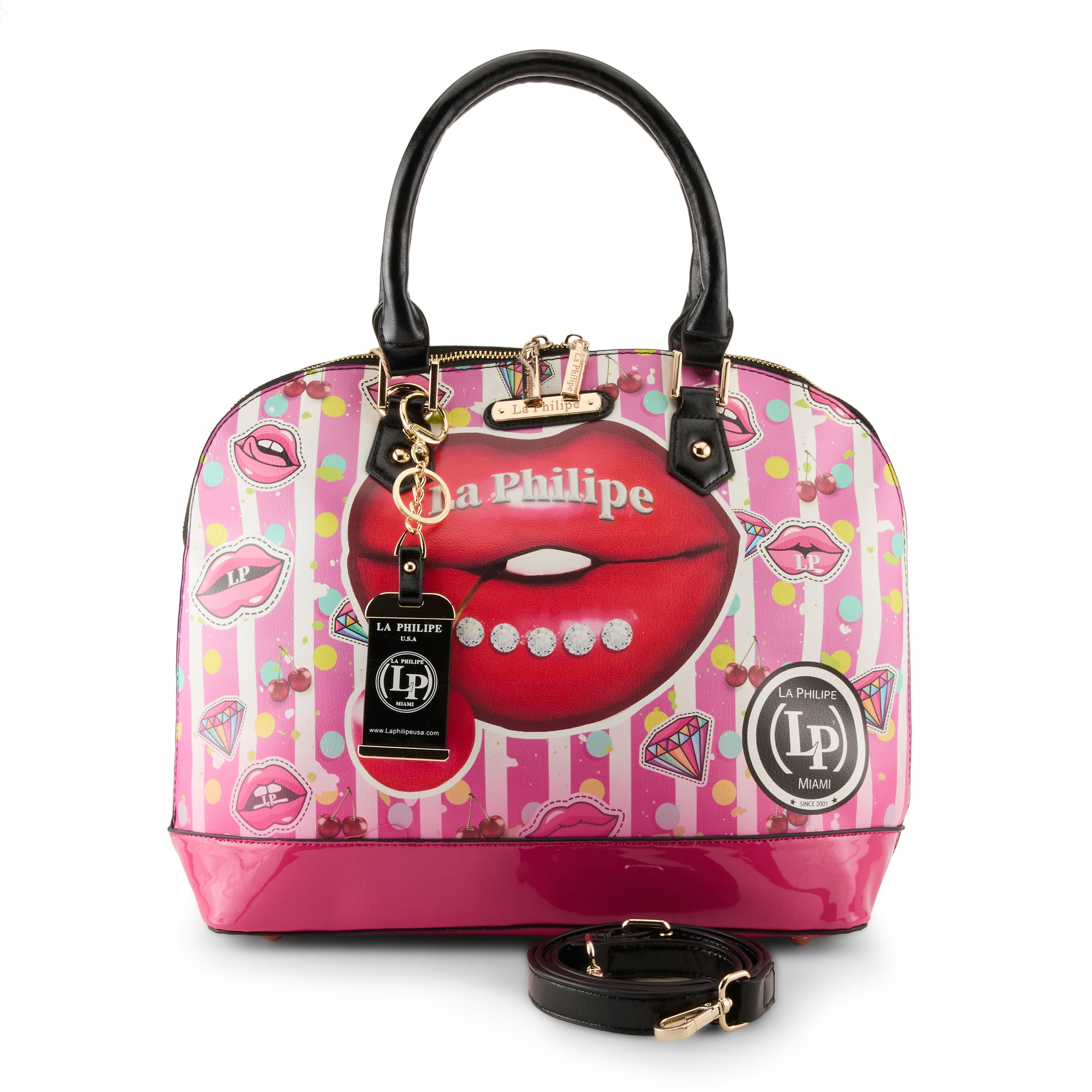 LA PHILIPE LP1027-18 JUICY LIPS HANDBAG-OVAL